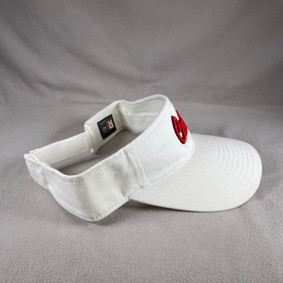 Cats Visor Hat Men OS White Embroidered Strapback Sun Cap Richardson Sports - Picture 4 of 11
